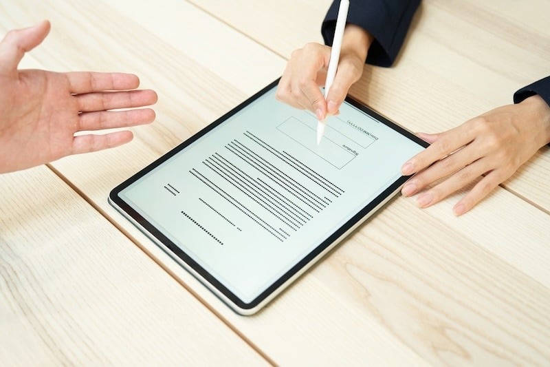 Person signing electronically