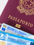 Showing passport and ID card